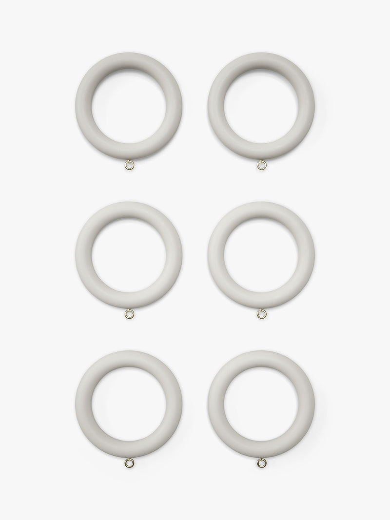 John Lewis wooden curtain rings 35mm pack of 6, UK version