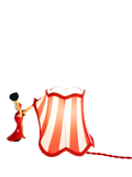 Seletti Circus Lucy table lamp red/multi 26cm, UK version