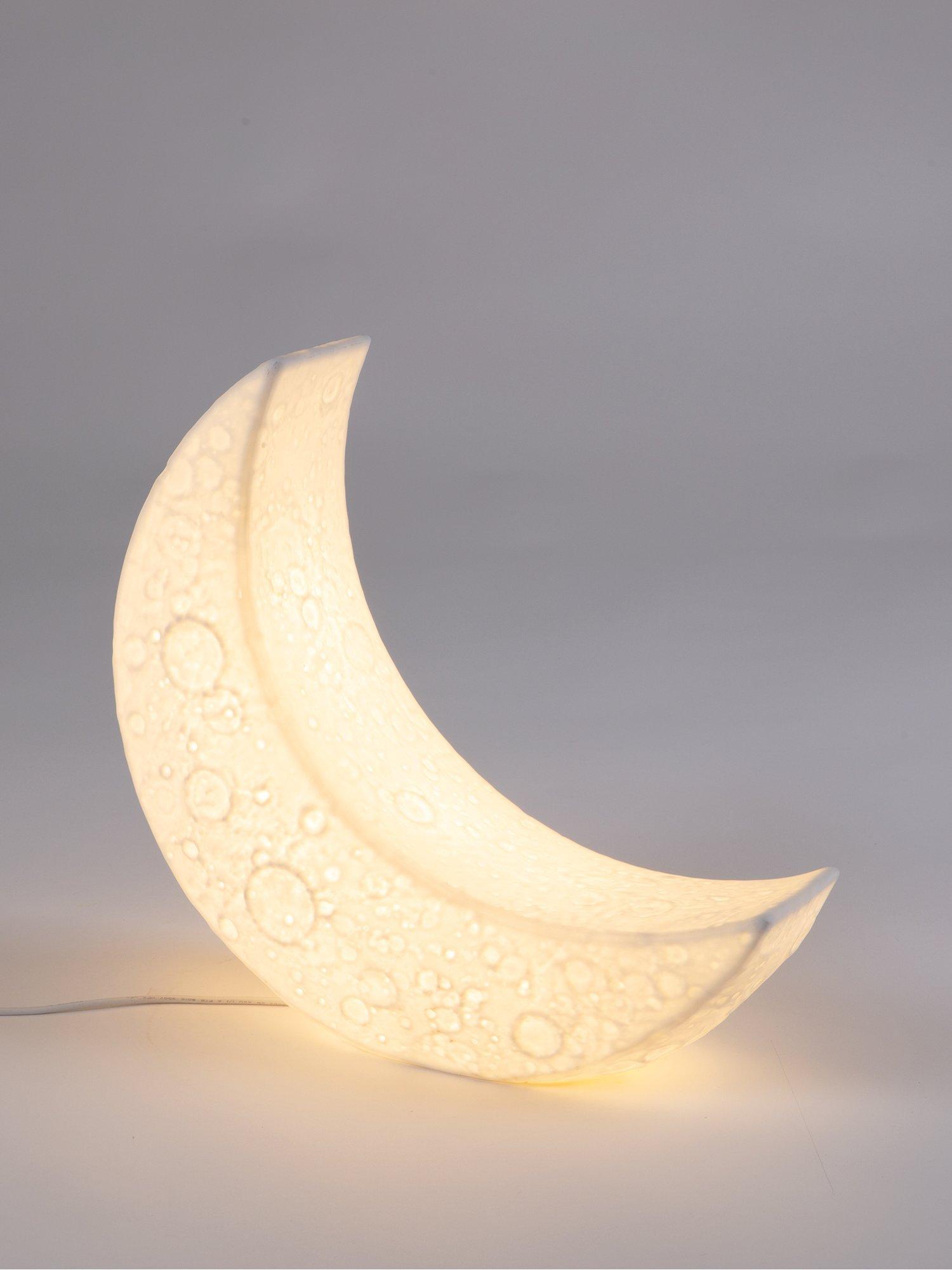 Seletti Moon table lamp in frosted porcelain, imported from the UK