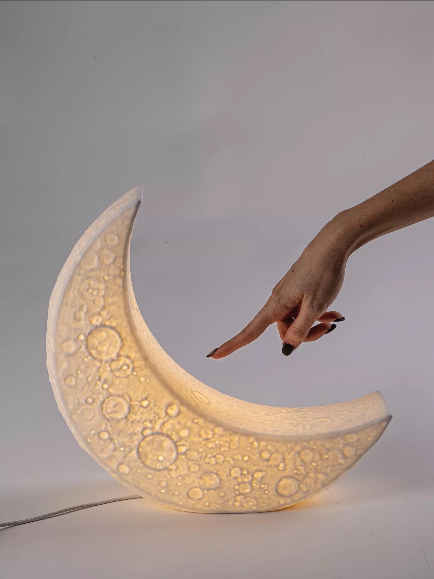 Seletti Moon table lamp in frosted porcelain, imported from the UK