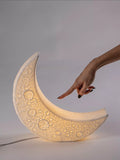 Seletti Moon table lamp in frosted porcelain, imported from the UK