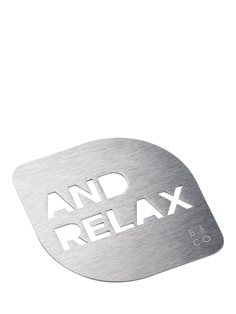 Barista & Co Stainless Steel 'And Relax' Coffee Stencil