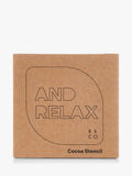 Barista & Co stainless steel coffee stencil with And Relax design - British product