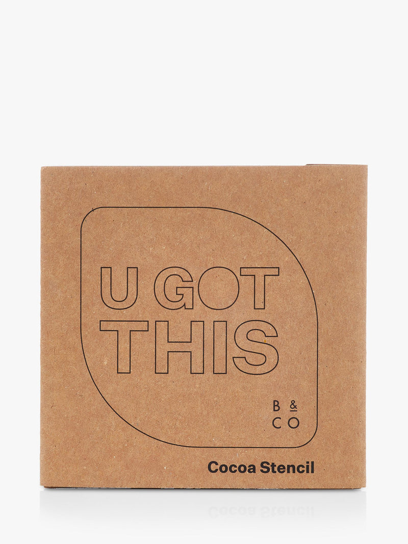 Barista & Co coffee stencil U Got This 9x9cm - British product