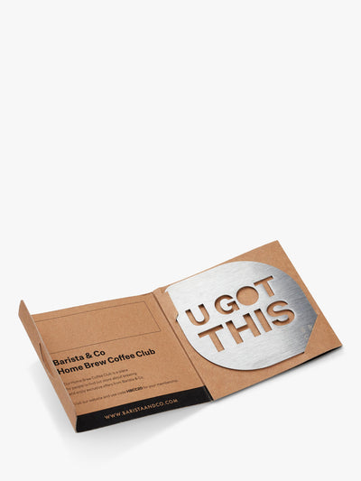Barista & Co Kaffee-Schablone U Got This Edelstahl 9x9cm