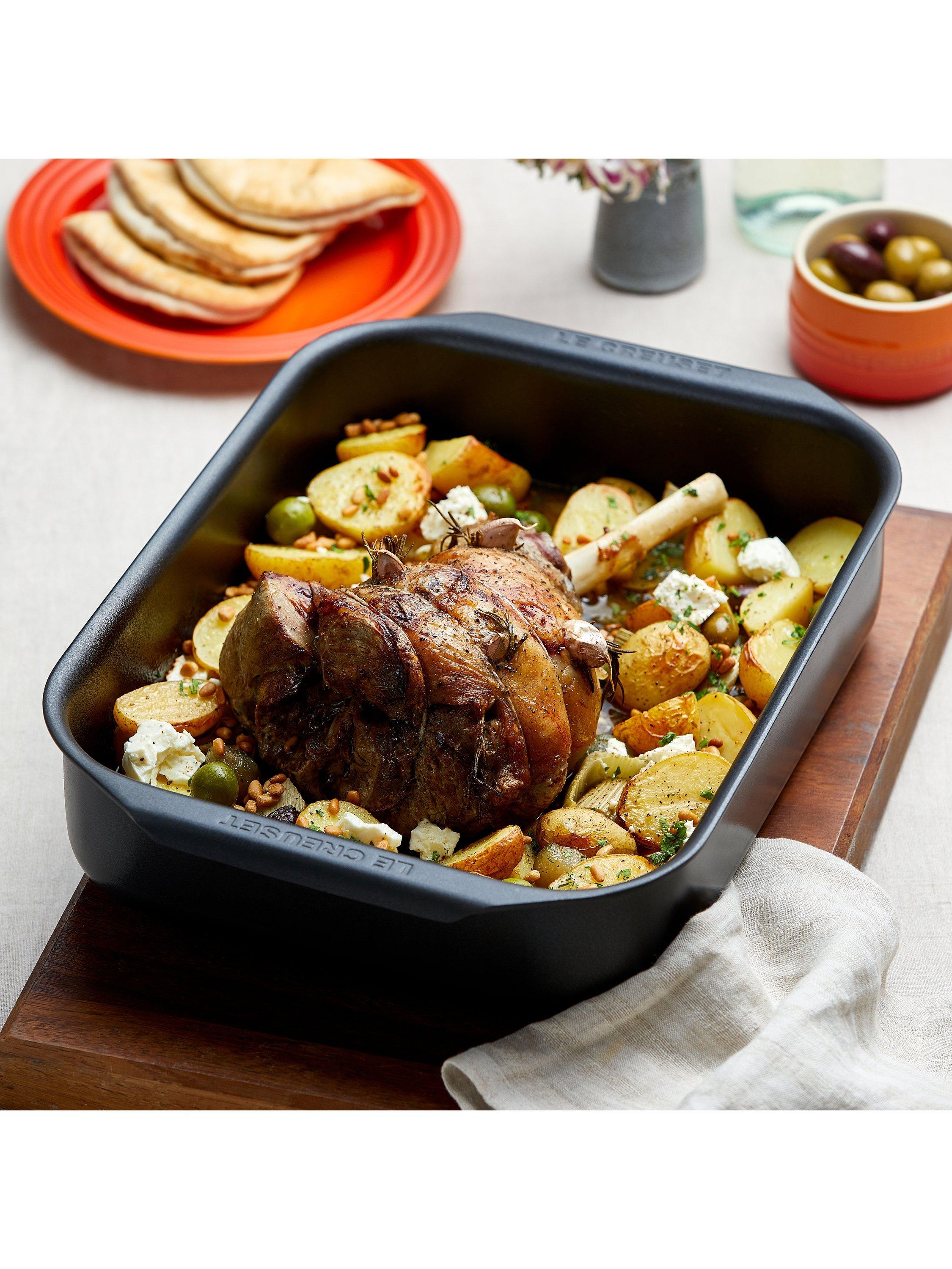 Le Creuset hard anodised aluminium non-stick roasting tin 33cm, UK version