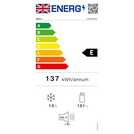 Beko under counter fridge freezer silver - British product