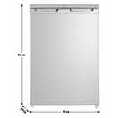 Beko under counter fridge freezer silver - British product