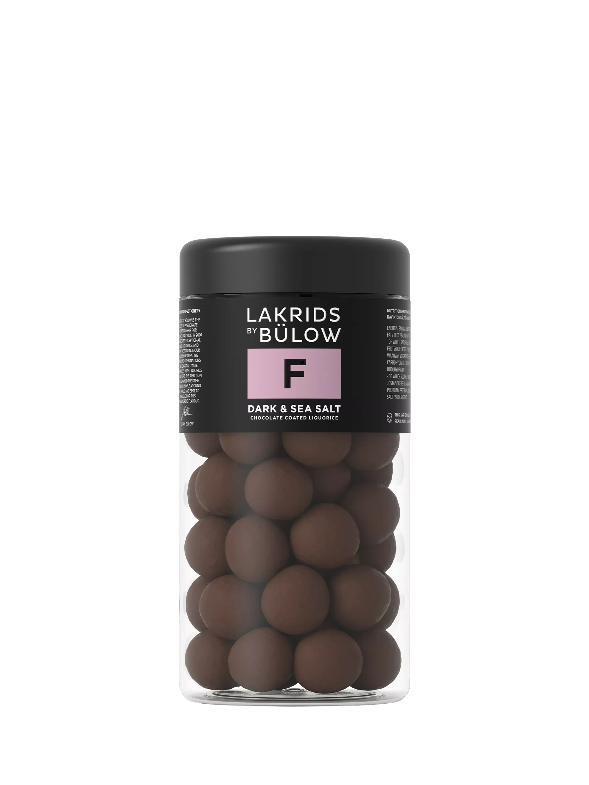 BÜLOW dark and sea salt chocolate coated liquorice 295g, UK version