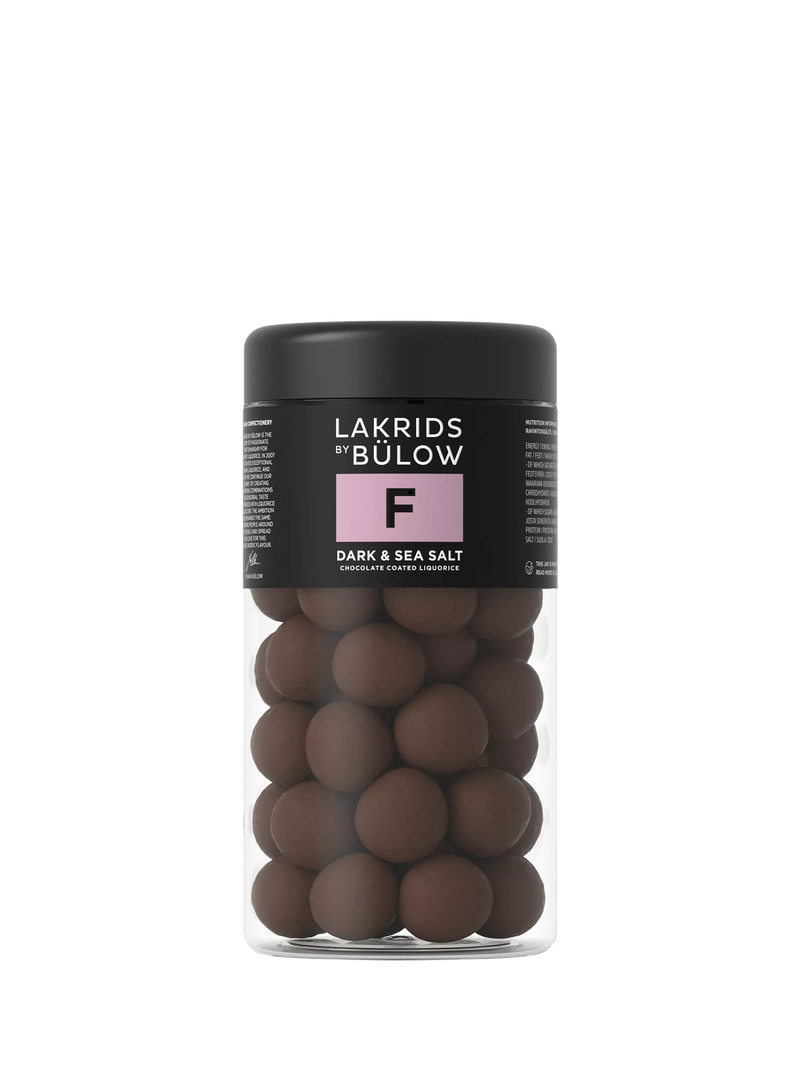 BÜLOW dark and sea salt chocolate coated liquorice 295g, UK version