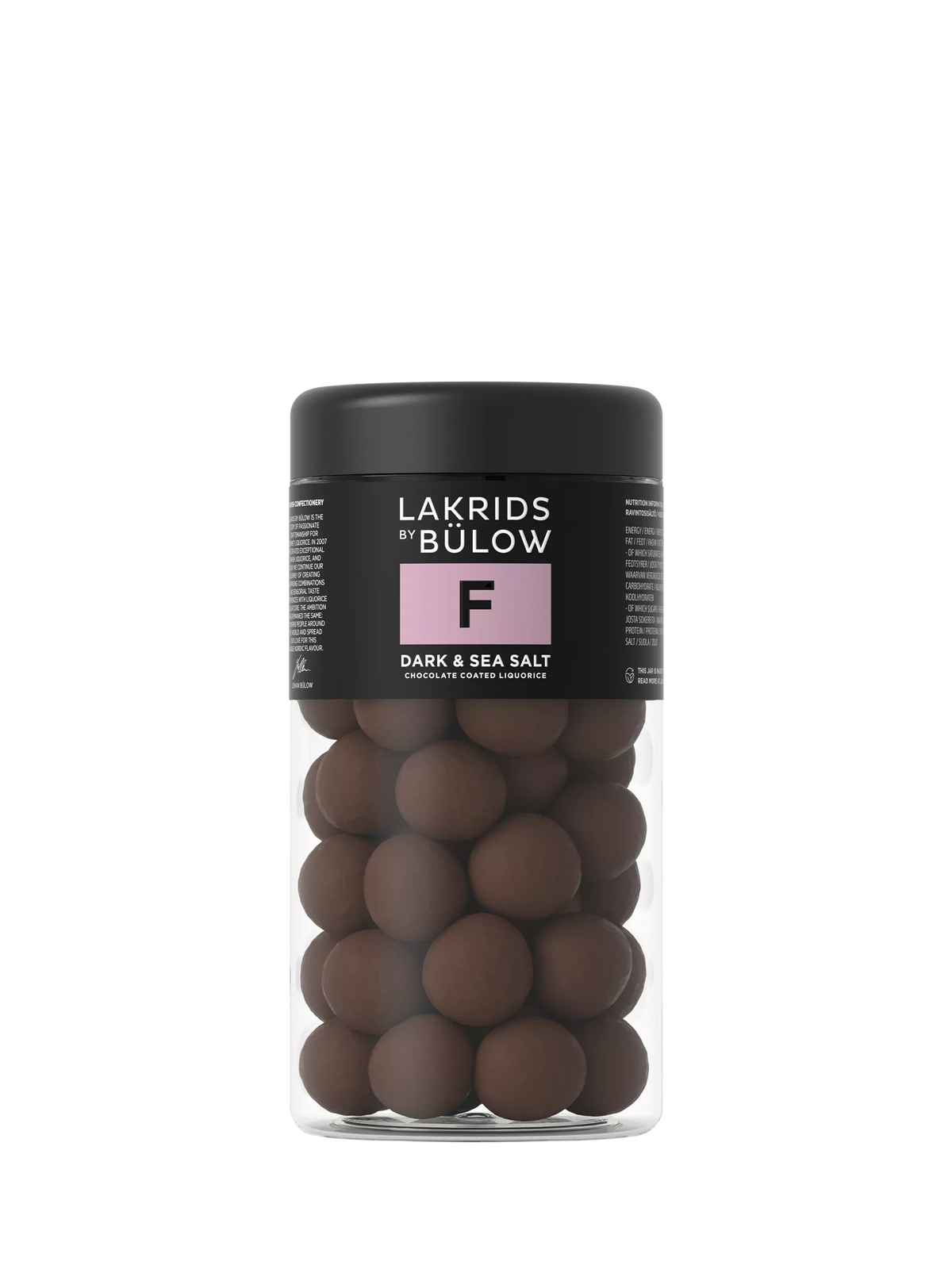 BÜLOW dark and sea salt chocolate coated liquorice 295g, UK version