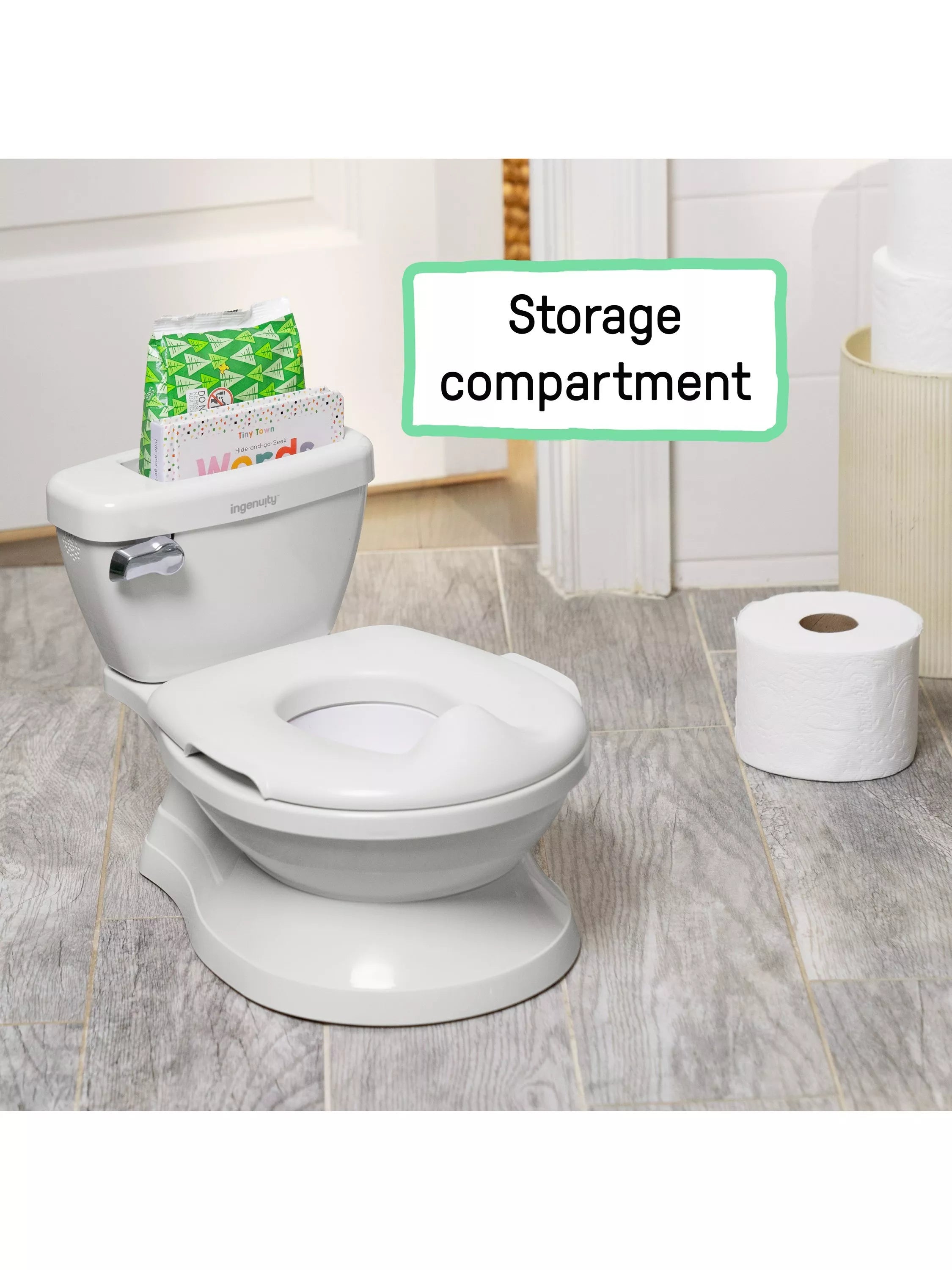 Ingenuity potty training floor toilet with flushing sound and removable seat, UK version