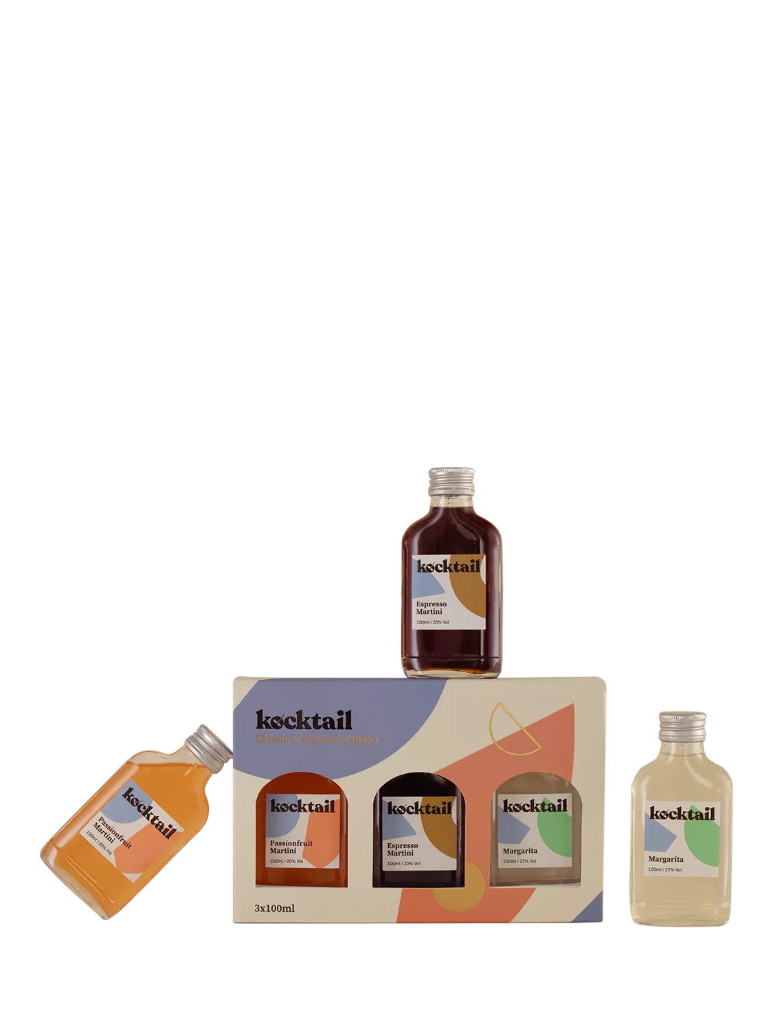 Kocktail Classic Collection cocktail mixer gift pack with 3x 100ml bottles, UK version