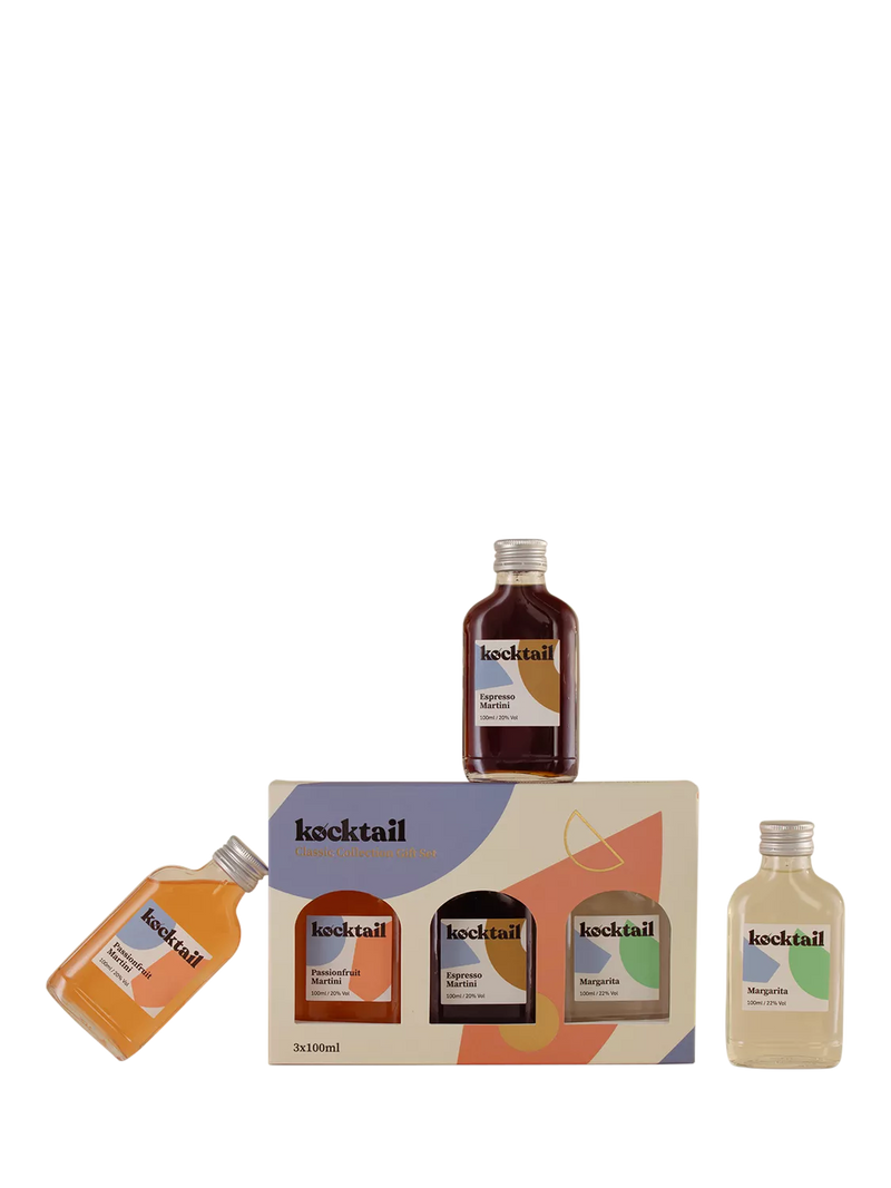 Kocktail Classic Collection cocktail mixer gift pack with 3x 100ml bottles, UK version