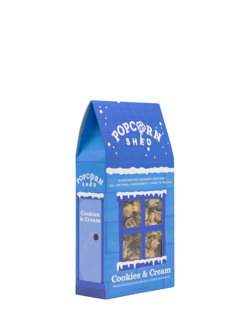 Popcorn Shed cookies and cream popcorn 80g, imported from the UK