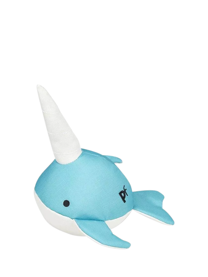 Petface Niya Narwhal plush dog toy, imported from the UK