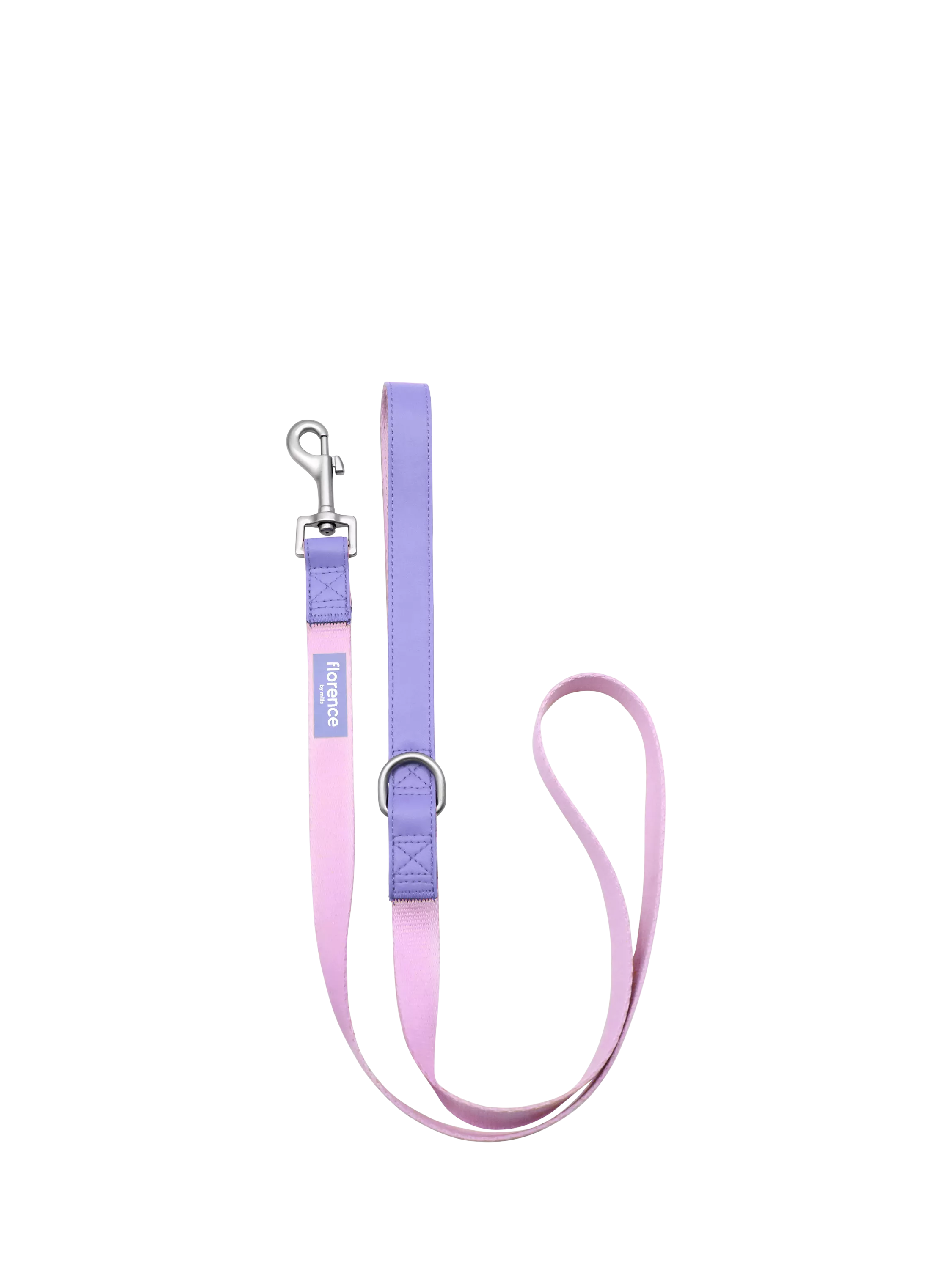 Florence by Mills colour block dog lead in pink and purple - British product