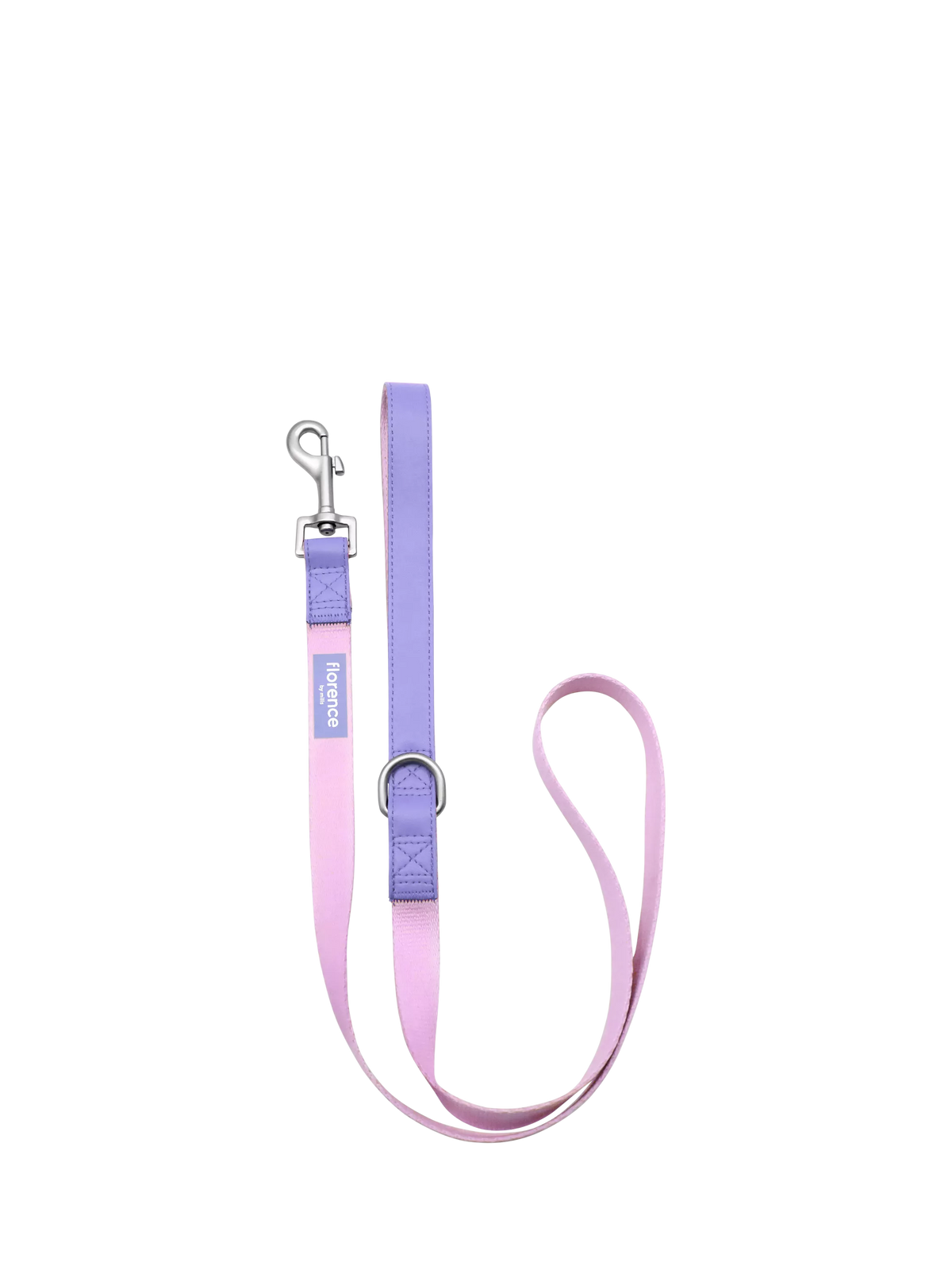 Florence by Mills colour block dog lead in pink and purple - British product