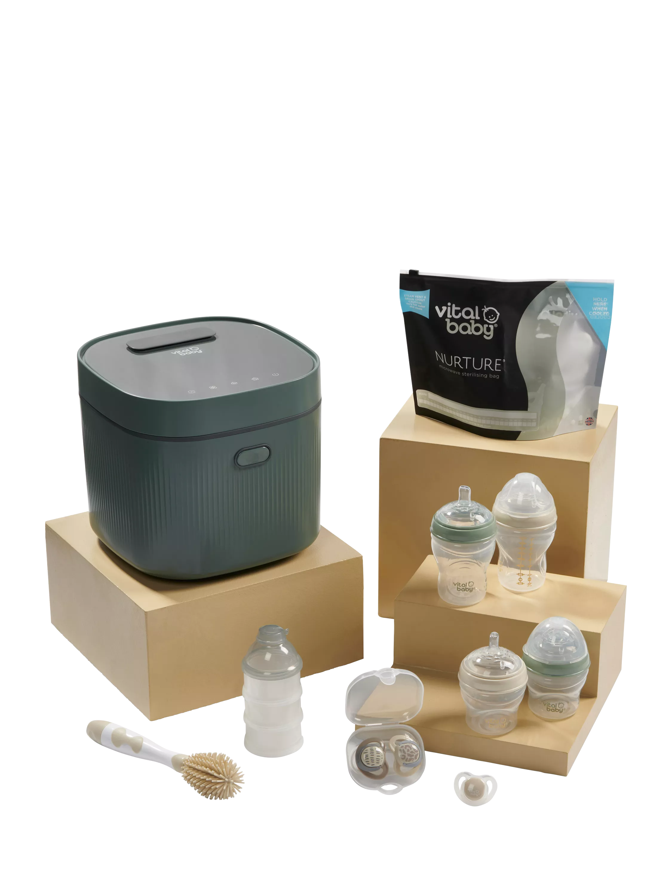 Vital Baby Nurture UV Set Olive Green, imported from the UK