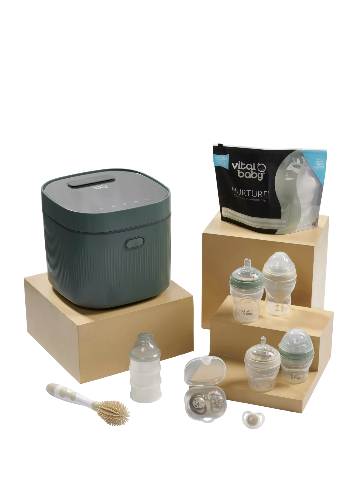 Vital Baby Nurture UV Set Olive Green, imported from the UK