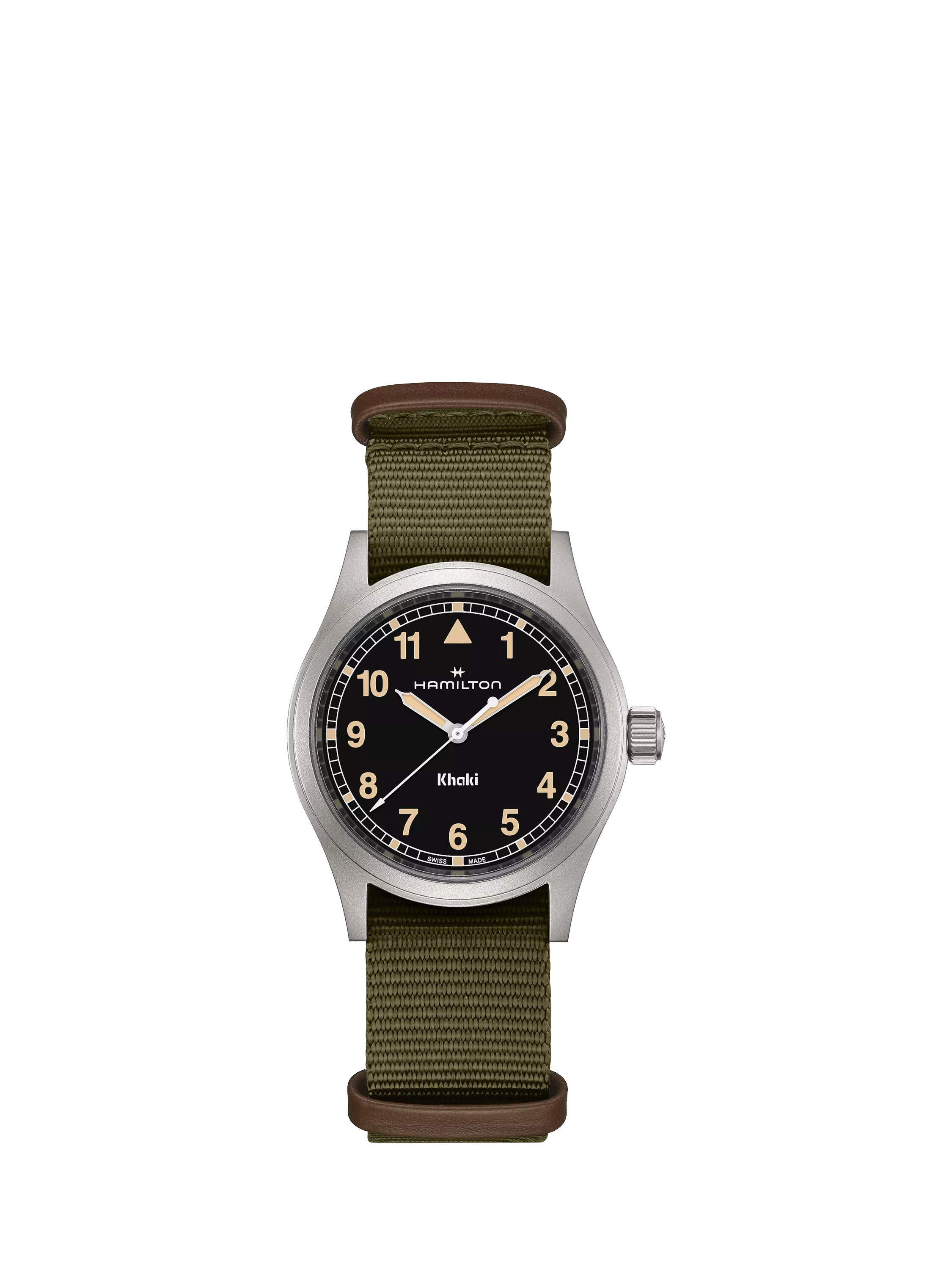 Hamilton Khaki Field Quartz watch with fabric strap (British brand)
