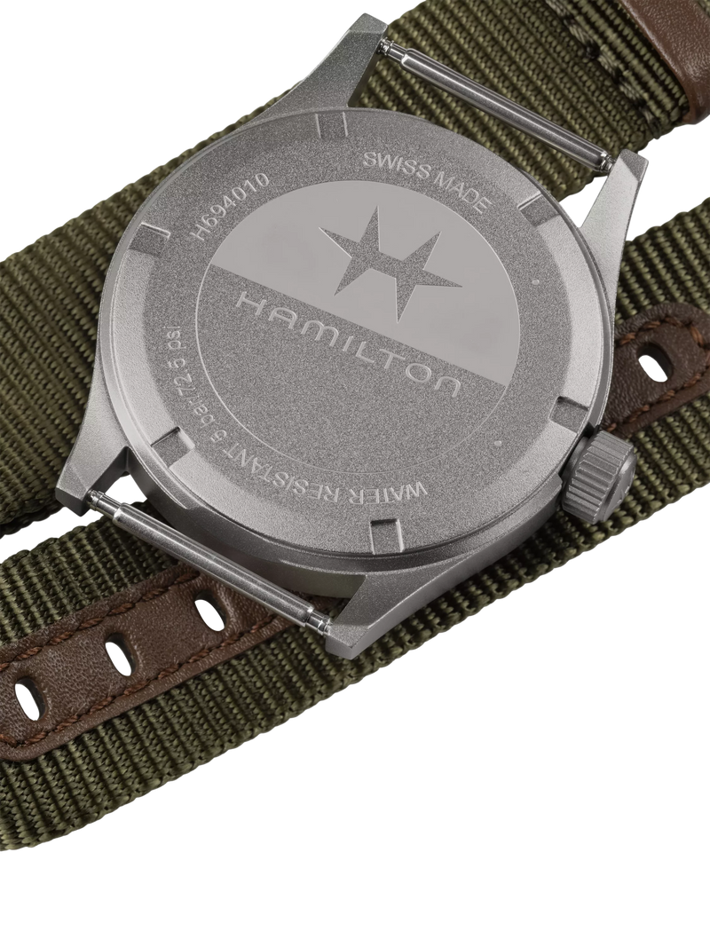 Hamilton Khaki Field Quartz watch with fabric strap (British brand)