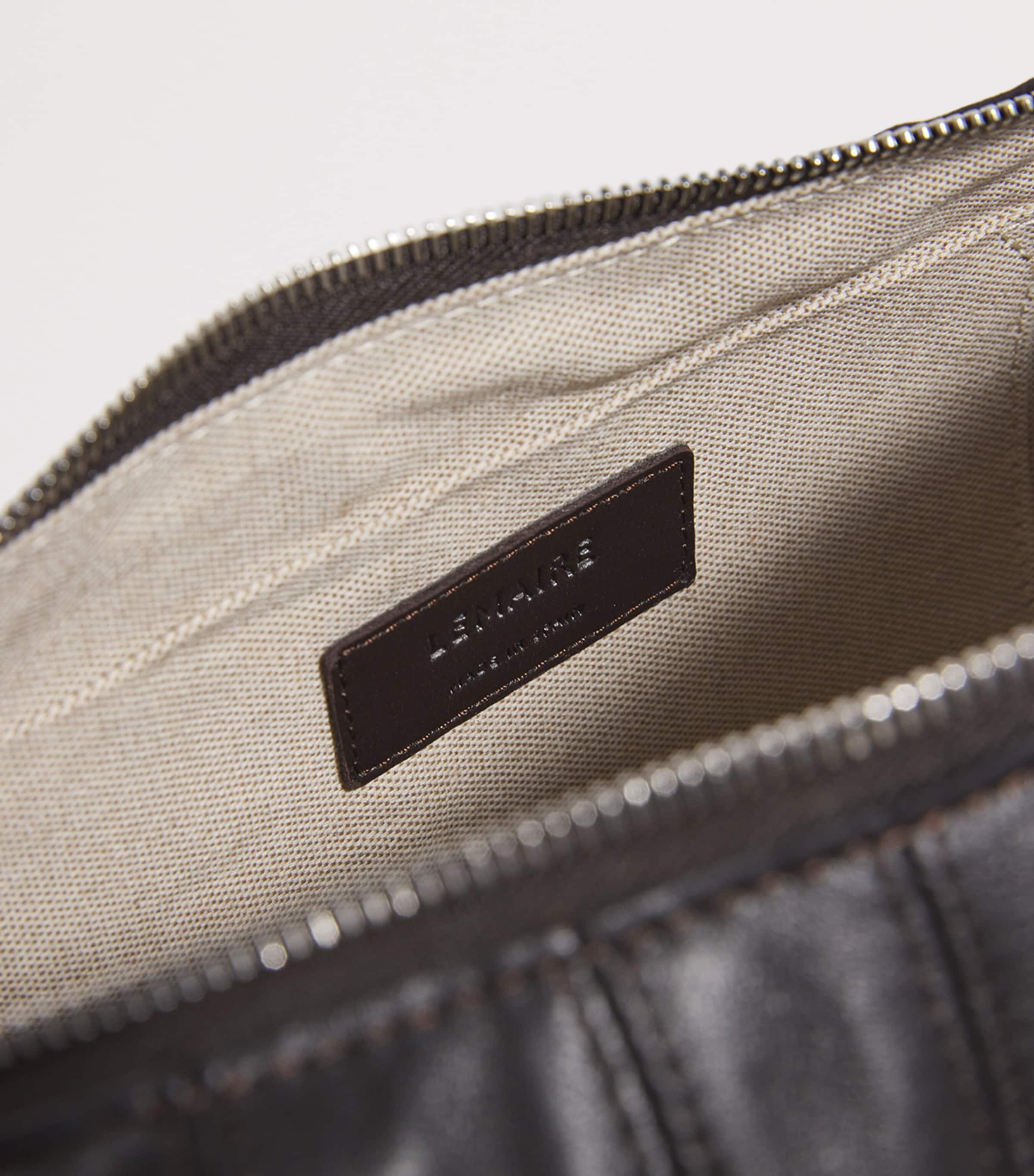Lemaire medium grained leather croissant shoulder bag (British brand)