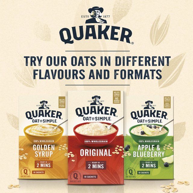 Quaker Oat So Simple Variety Pack Porridge Sachets Cereal   9 per pack Cereals M&S   