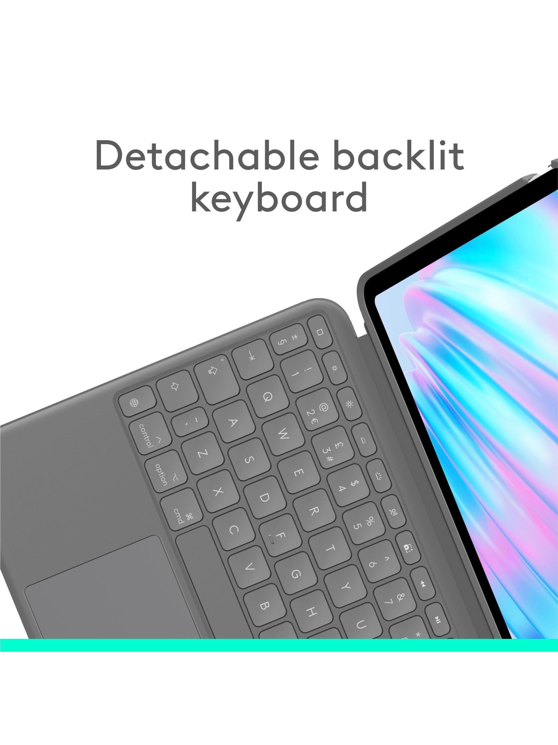Logitech Combo Touch backlit keyboard cover for iPad Air 11 (British brand)