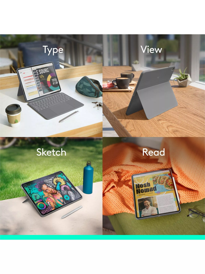 Logitech Combo Touch backlit keyboard cover for iPad Air 13, UK version