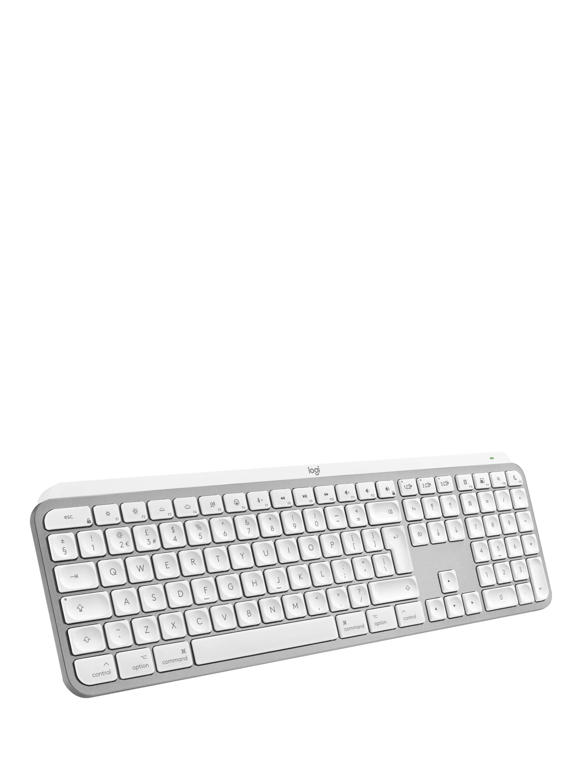 Logitech wireless keyboard MX Keys S for Mac Pale Grey (British brand)