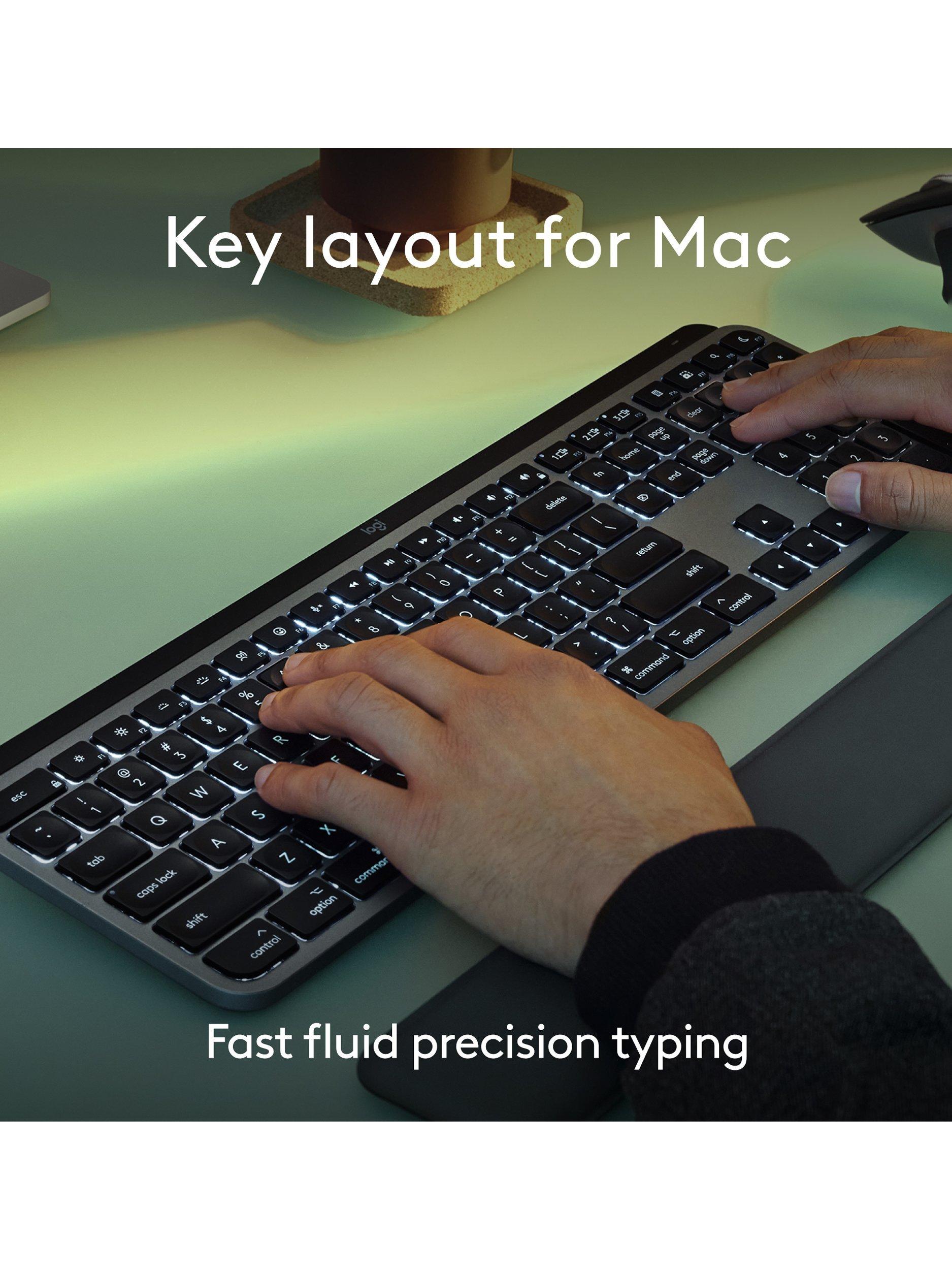 Logitech wireless keyboard MX Keys S for Mac Pale Grey (British brand)