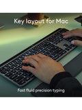 Logitech wireless keyboard MX Keys S for Mac Pale Grey (British brand)