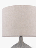 John Lewis ebony ceramic table lamp with linen shade (British brand)