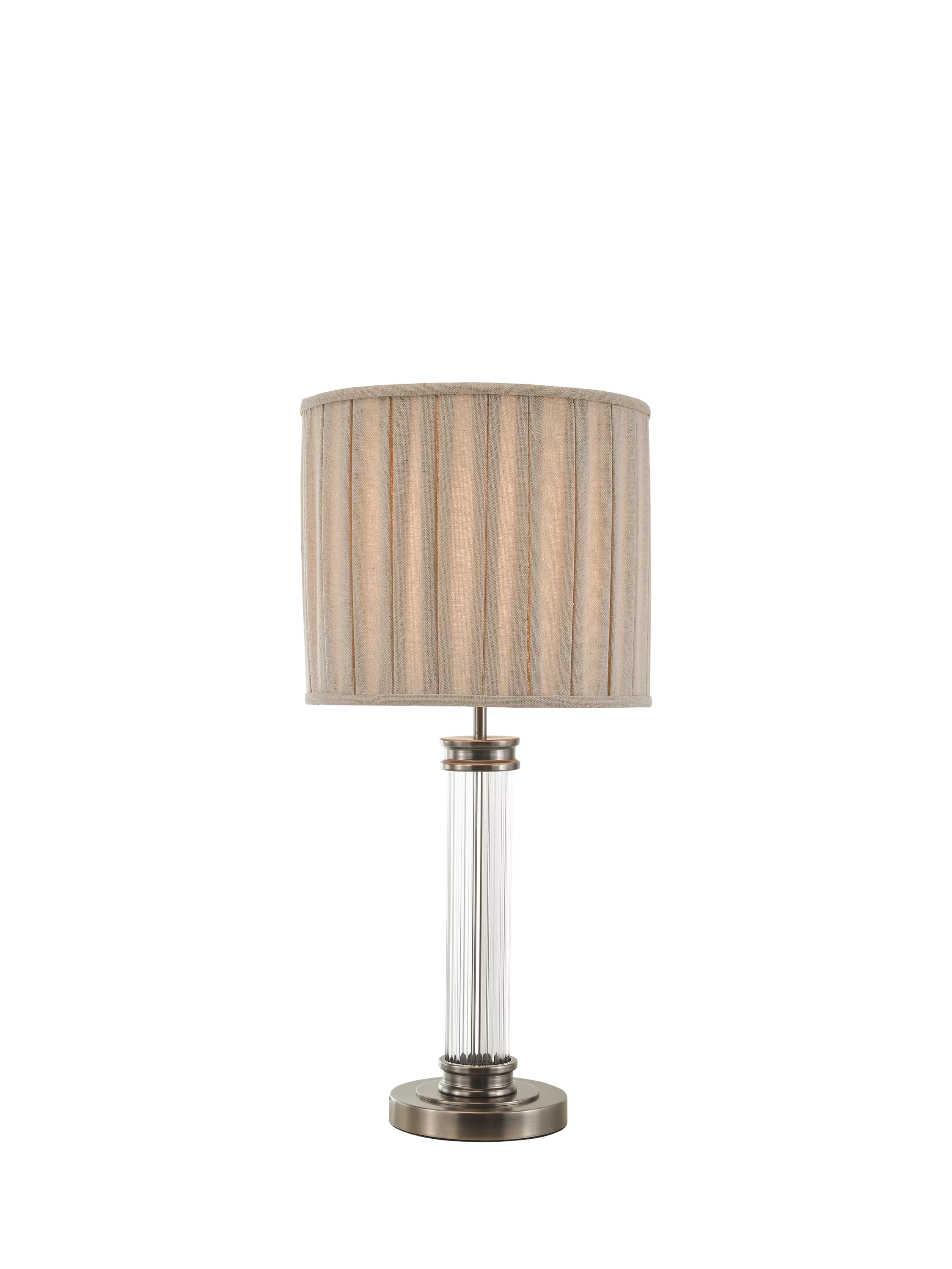 John Lewis Gatsby rib glass table lamp pewter (British brand)