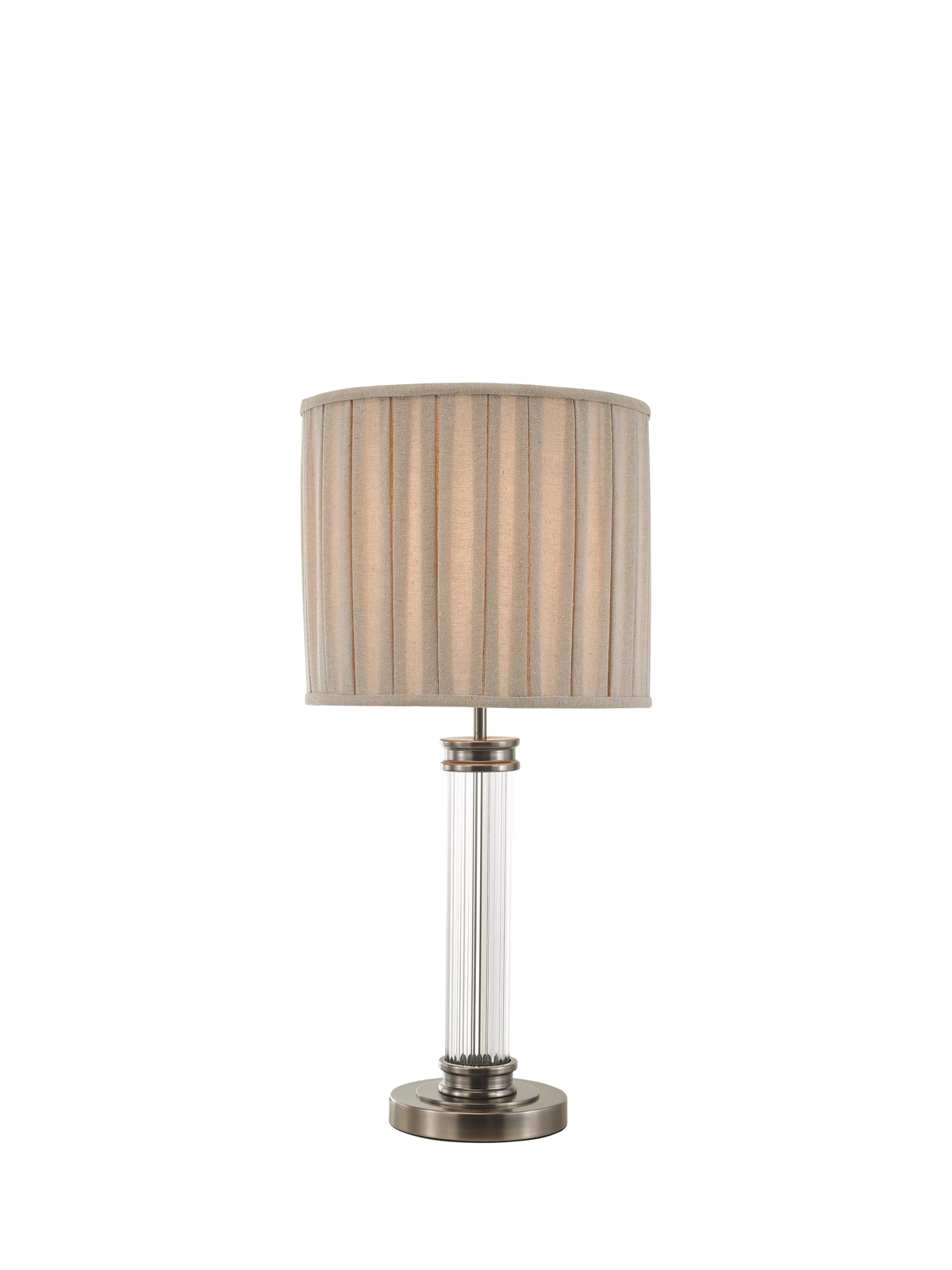 John Lewis Gatsby rib glass table lamp pewter (British brand)