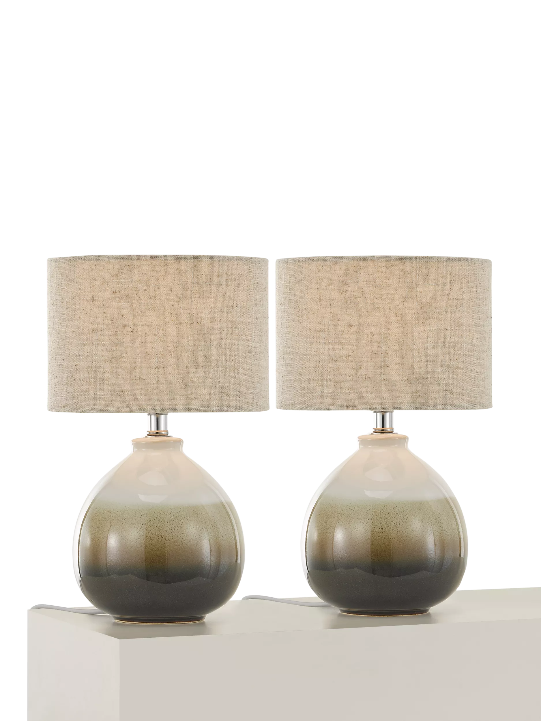 John Lewis Martha small duo table lamp set, imported from the UK