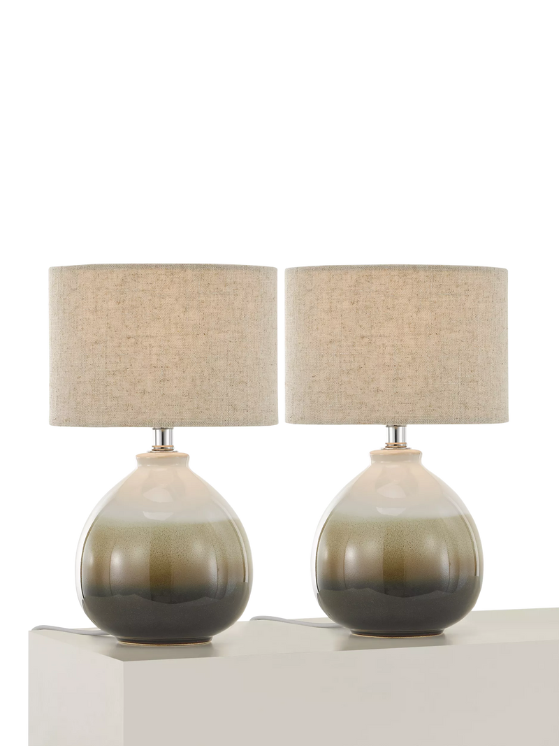 John Lewis Martha small duo table lamp set, imported from the UK