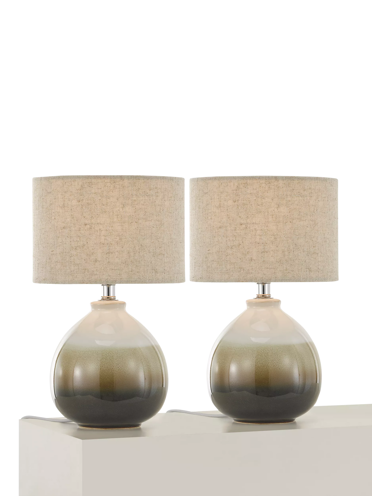 John Lewis Martha small duo table lamp set, imported from the UK