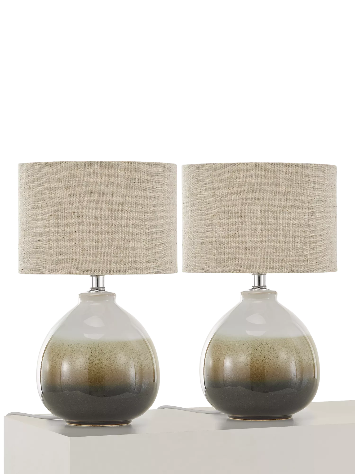 John Lewis Martha small duo table lamp set, imported from the UK