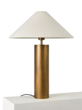 John Lewis column table lamp patina brass, UK version
