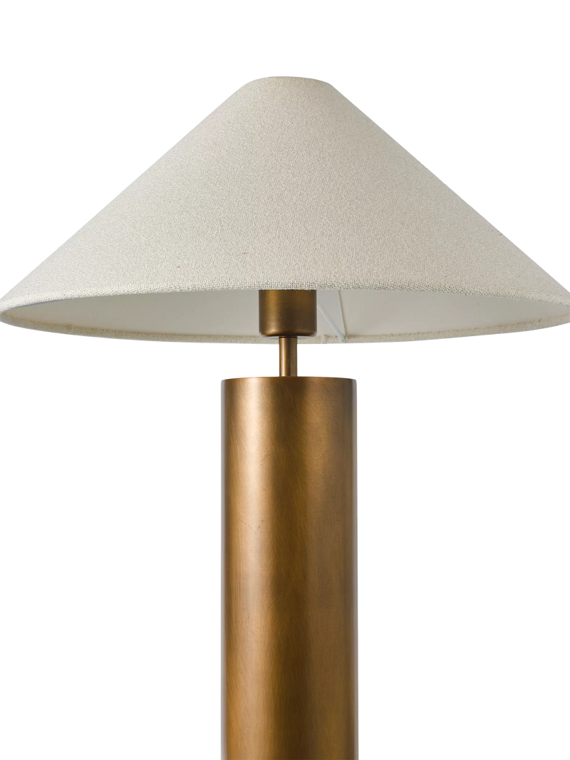 John Lewis column table lamp patina brass, UK version
