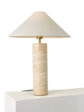 John Lewis Travertine Column Table Lamp brass finish imported from the UK