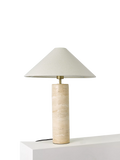 John Lewis Travertine Column Table Lamp brass finish imported from the UK