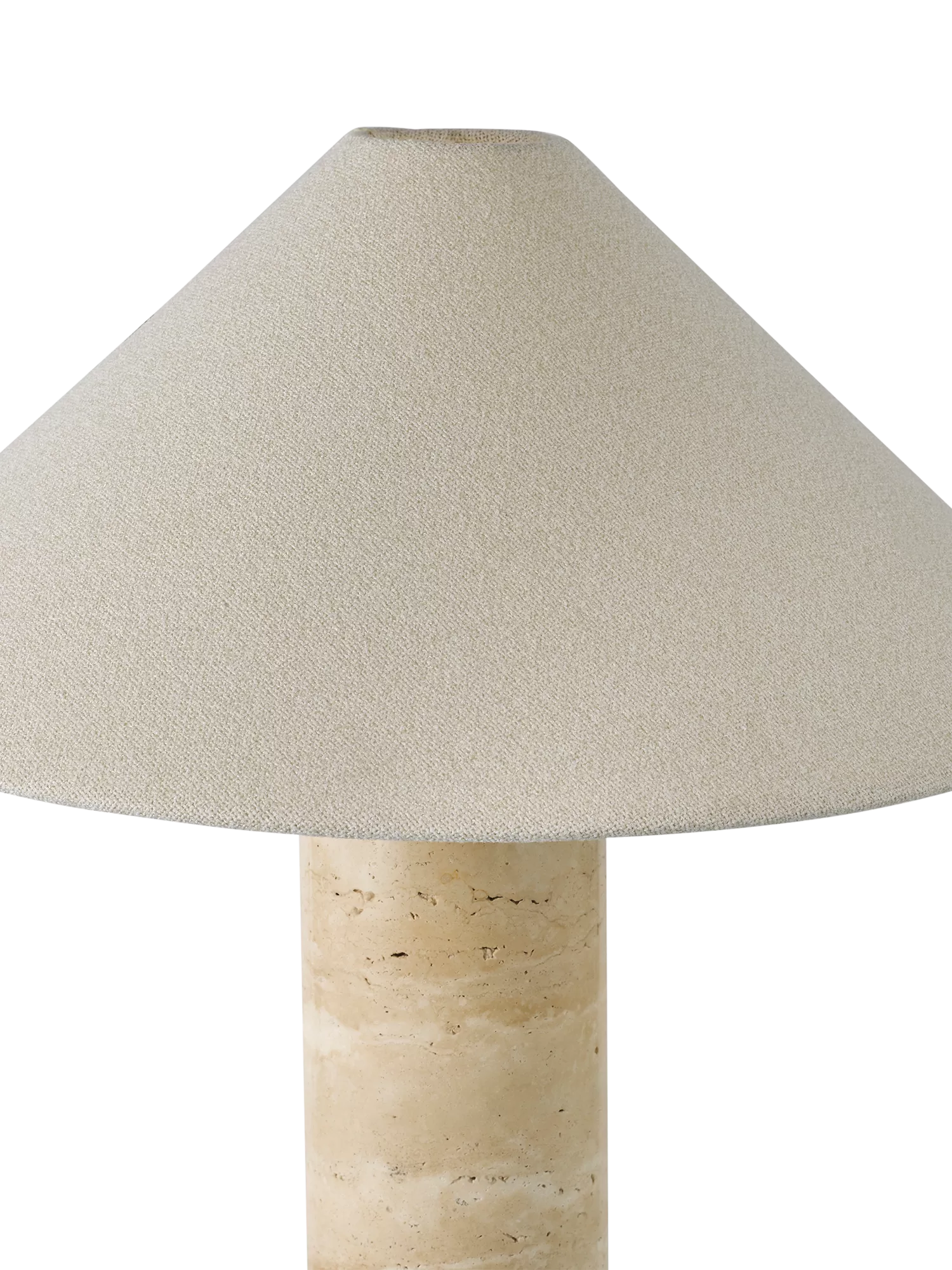John Lewis Travertine Column Table Lamp brass finish imported from the UK