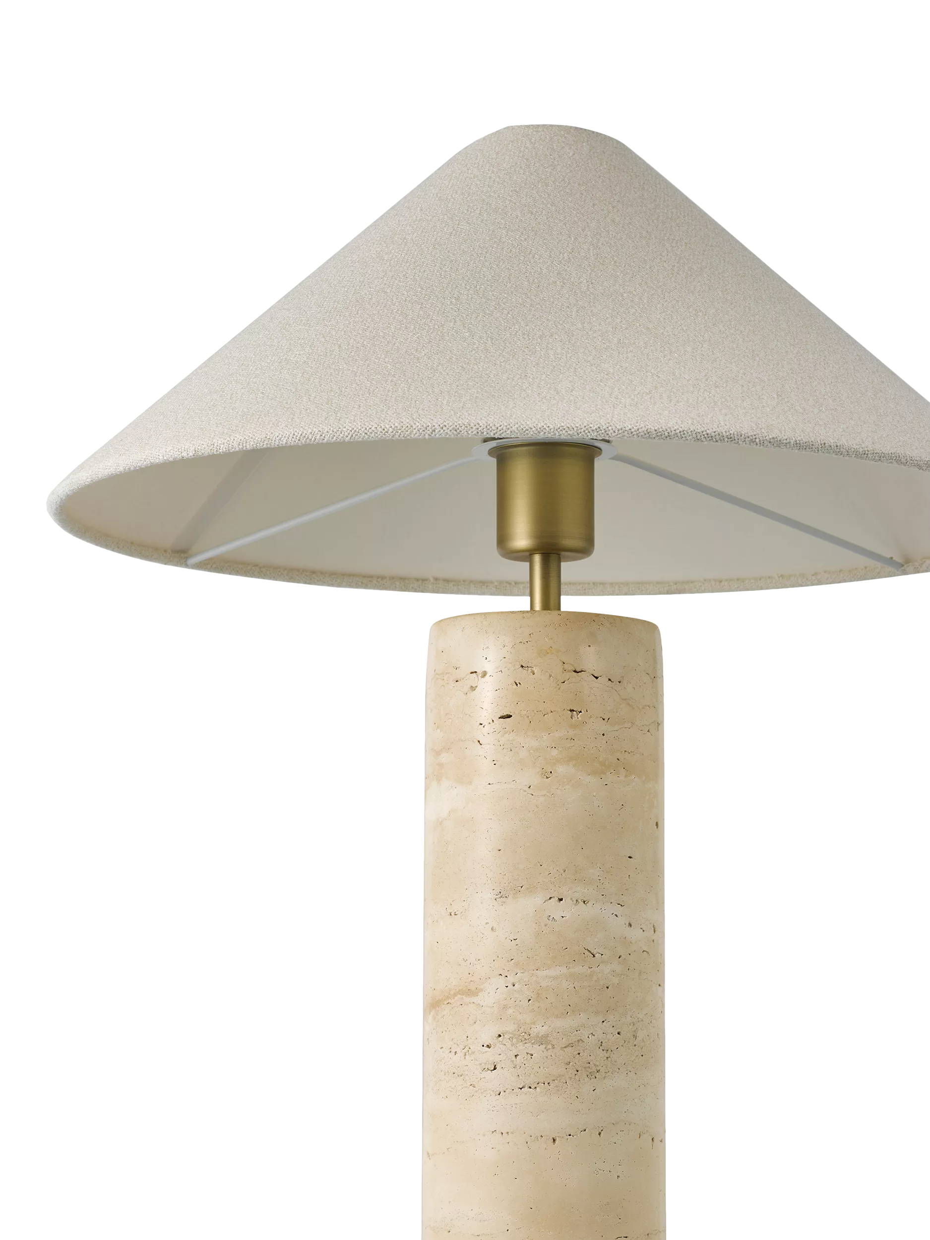 John Lewis Travertine Column Table Lamp brass finish imported from the UK
