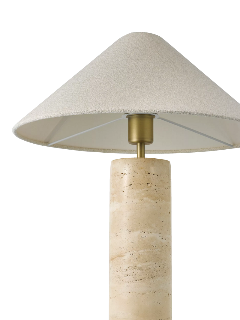 John Lewis Travertine Column Table Lamp brass finish imported from the UK
