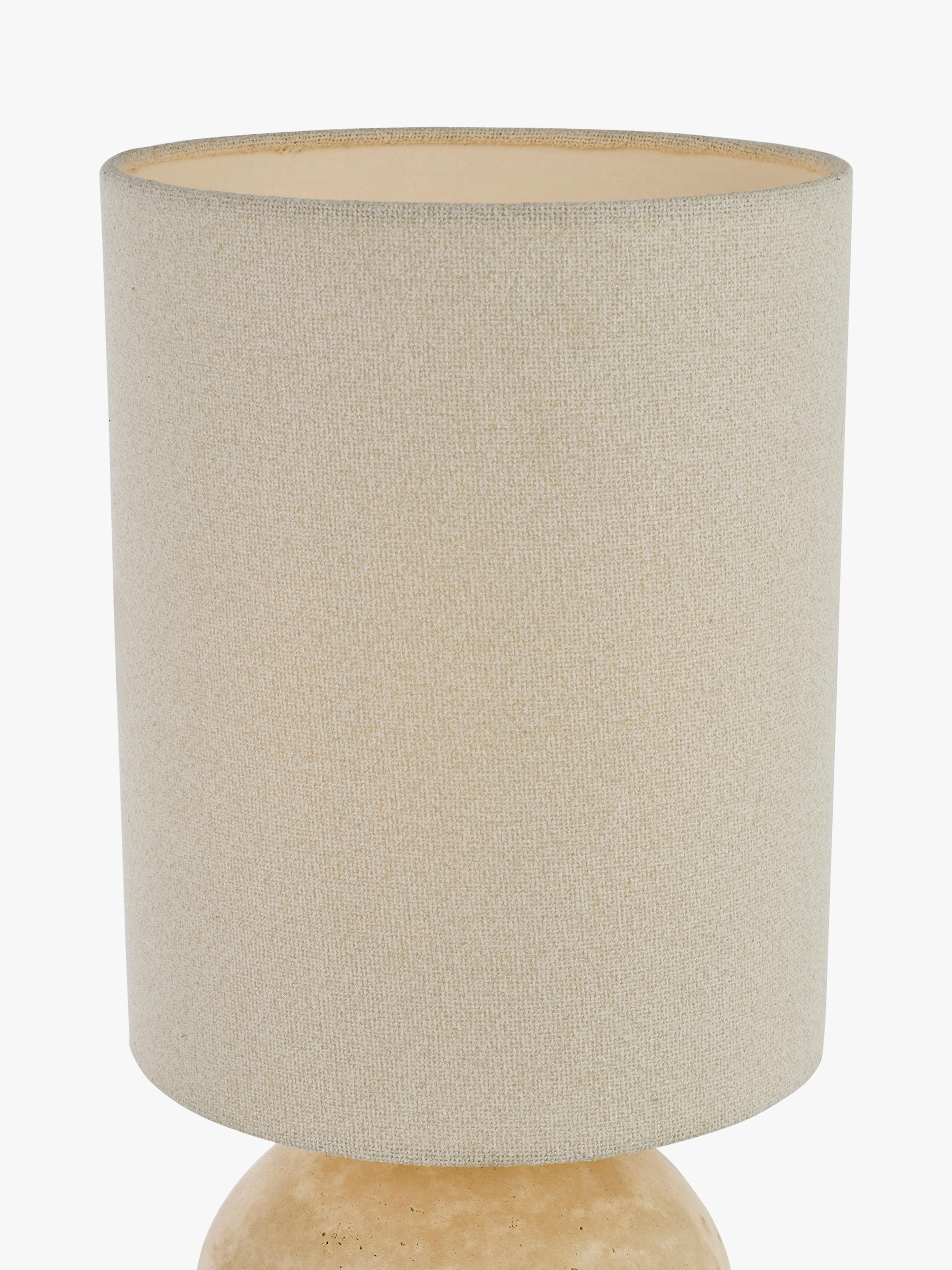 John Lewis Pebble marble table lamp with linen shade - British product