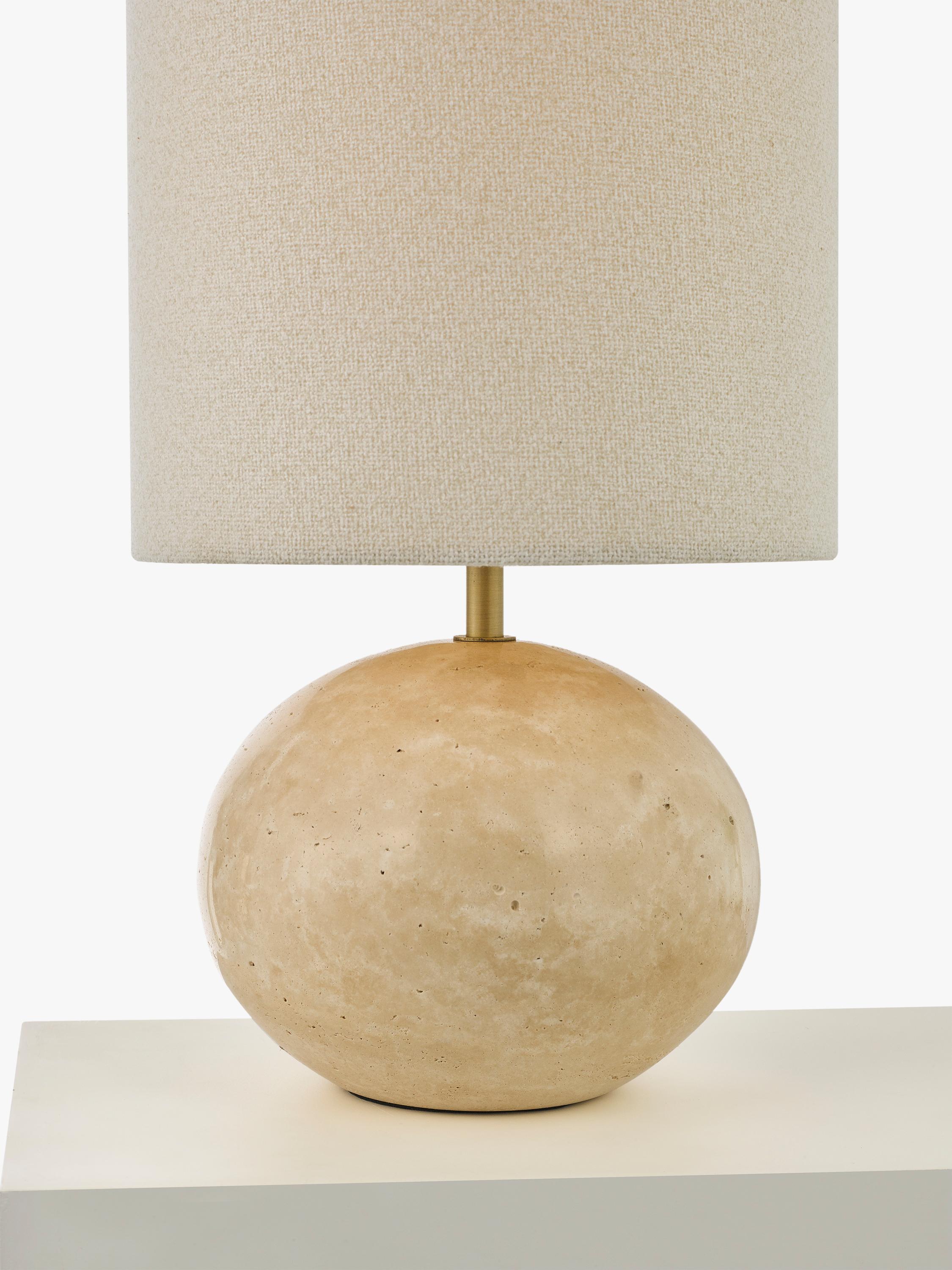 John Lewis Pebble marble table lamp with linen shade - British product