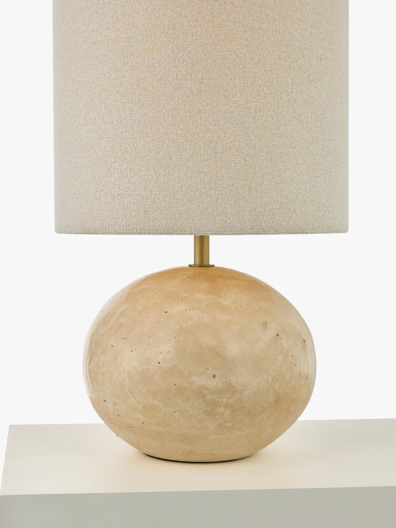 John Lewis Pebble marble table lamp with linen shade - British product